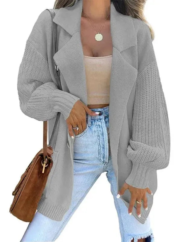 Pull en tricot pour femme avec col moderne