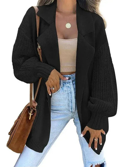 Pull en tricot pour femme avec col moderne