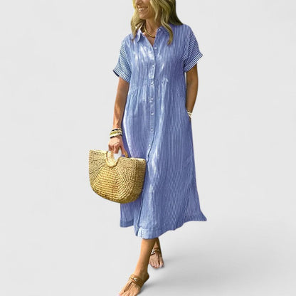 Robe d'été femme, rayée