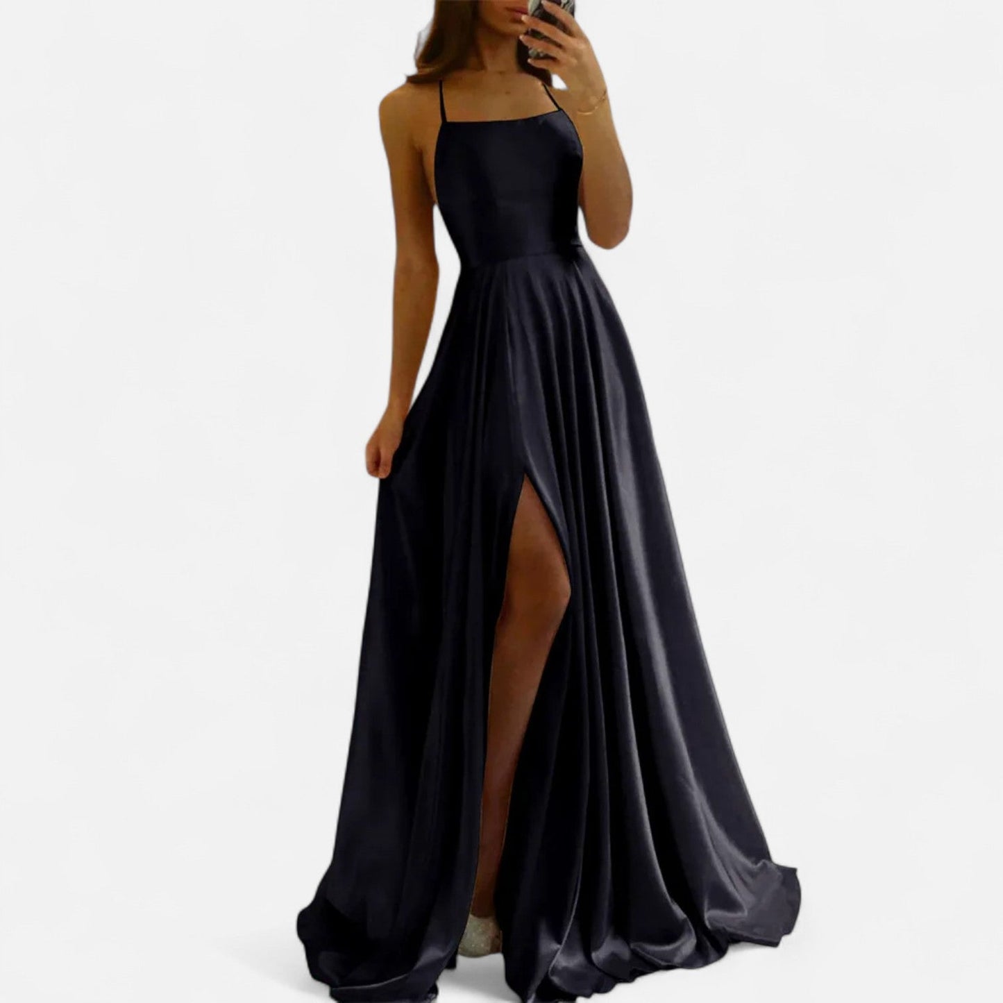 Robe d'été sans manches femme Élégante longue habillée