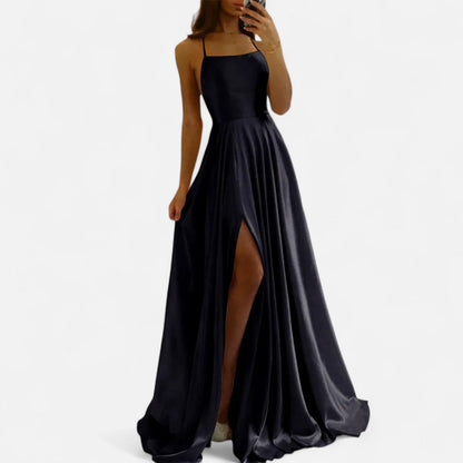 Robe d'été sans manches femme Élégante longue habillée