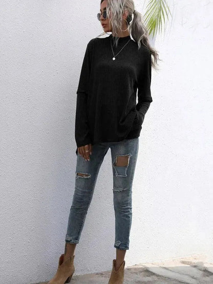 Bequemer Damenpullover mit Rollkragen - IdealeKleiden