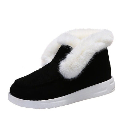Mocassins d'hiver chauds - Chaussons en daim avec doublure intérieure en fourrure douce