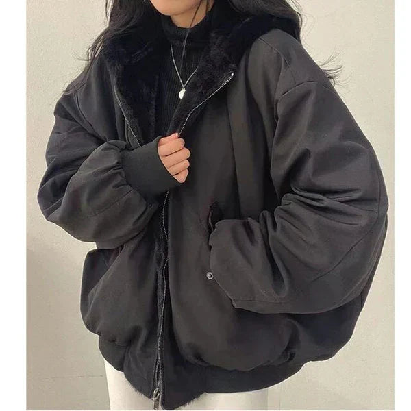 Doudoune hiver oversize réversible tendance