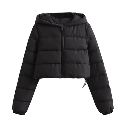 Blouson d'hiver stylé coupe slim à capuche