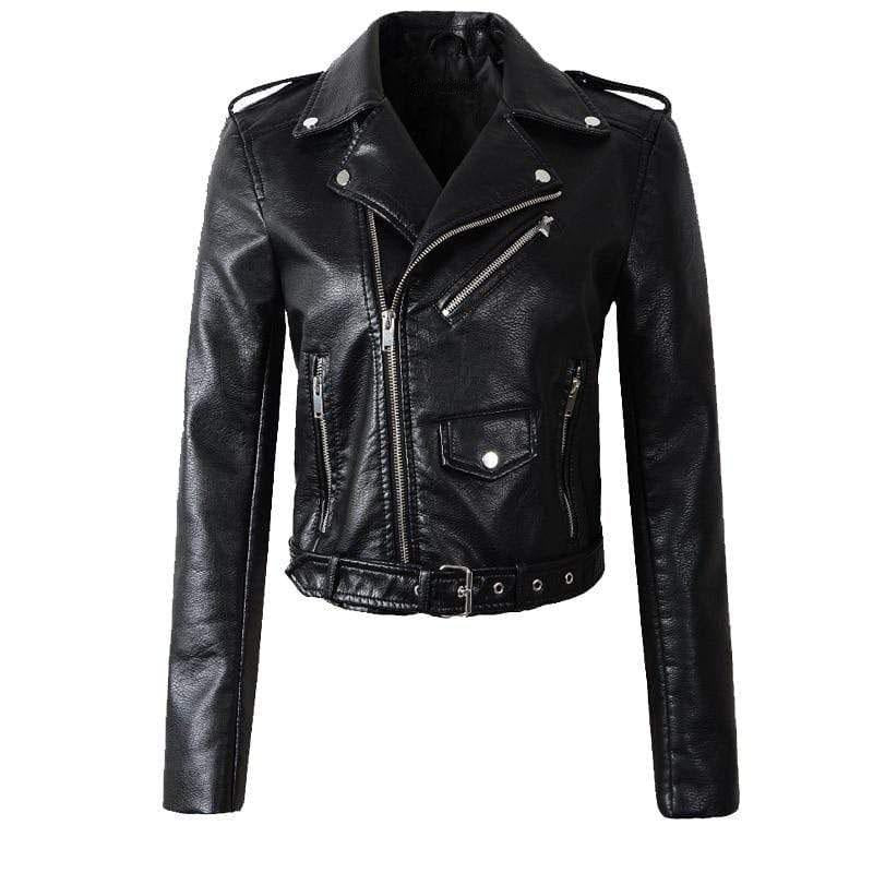 Blouson en cuir élégant pour femme, tendance