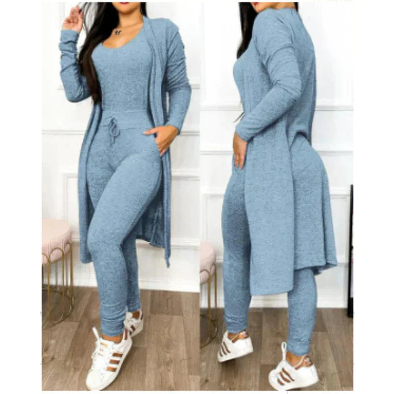 Ensemble de salon 3 pièces pour femme avec veste Confort
