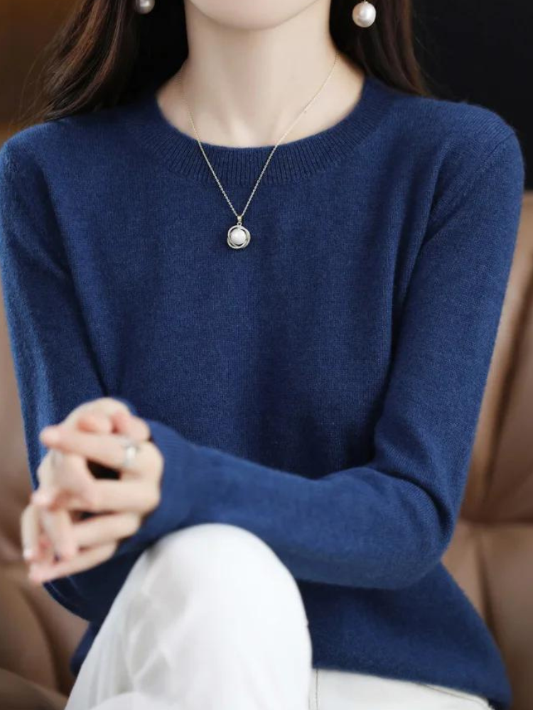 Pull doux à manches longues style moderne