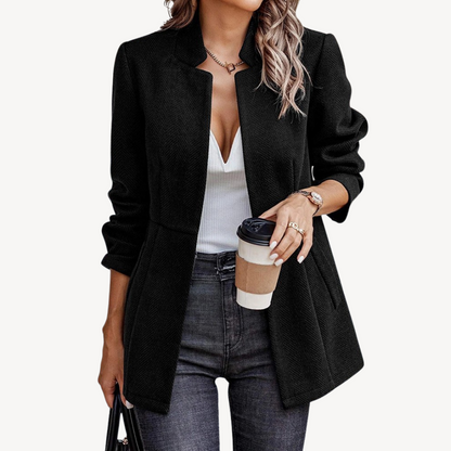 Blazer élégant pour femme à motif chevrons