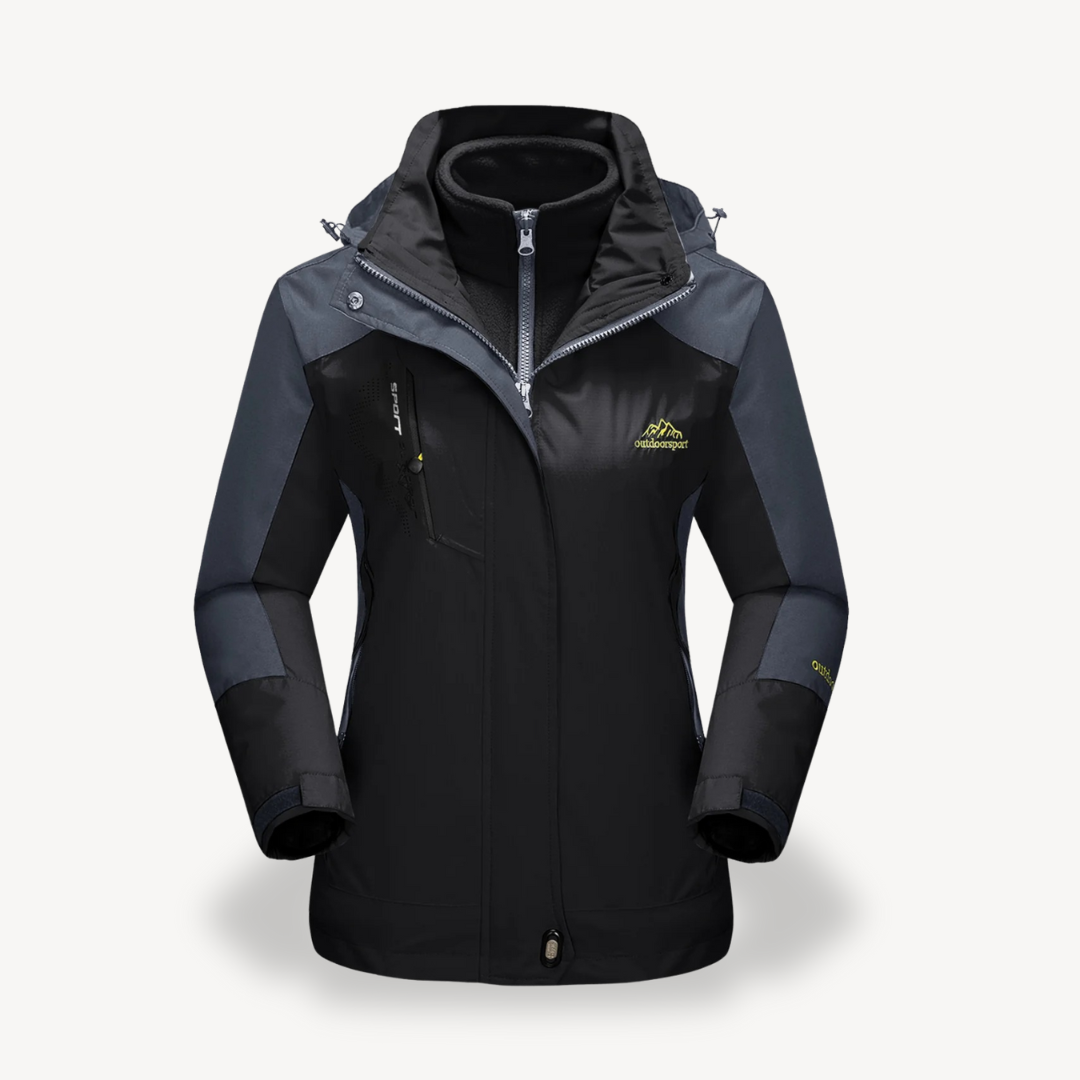 Veste de ski 3 en 1 imperméable pour femme
