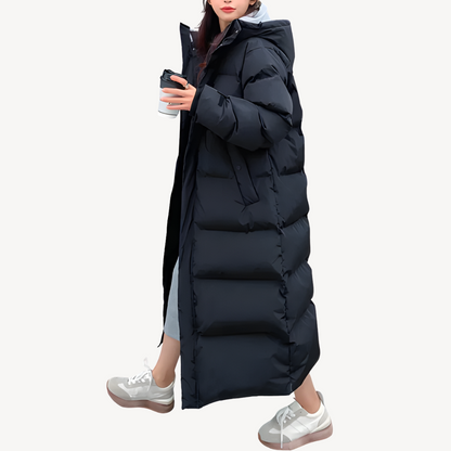 Robe chaude en duvet Manteau à capuche femme