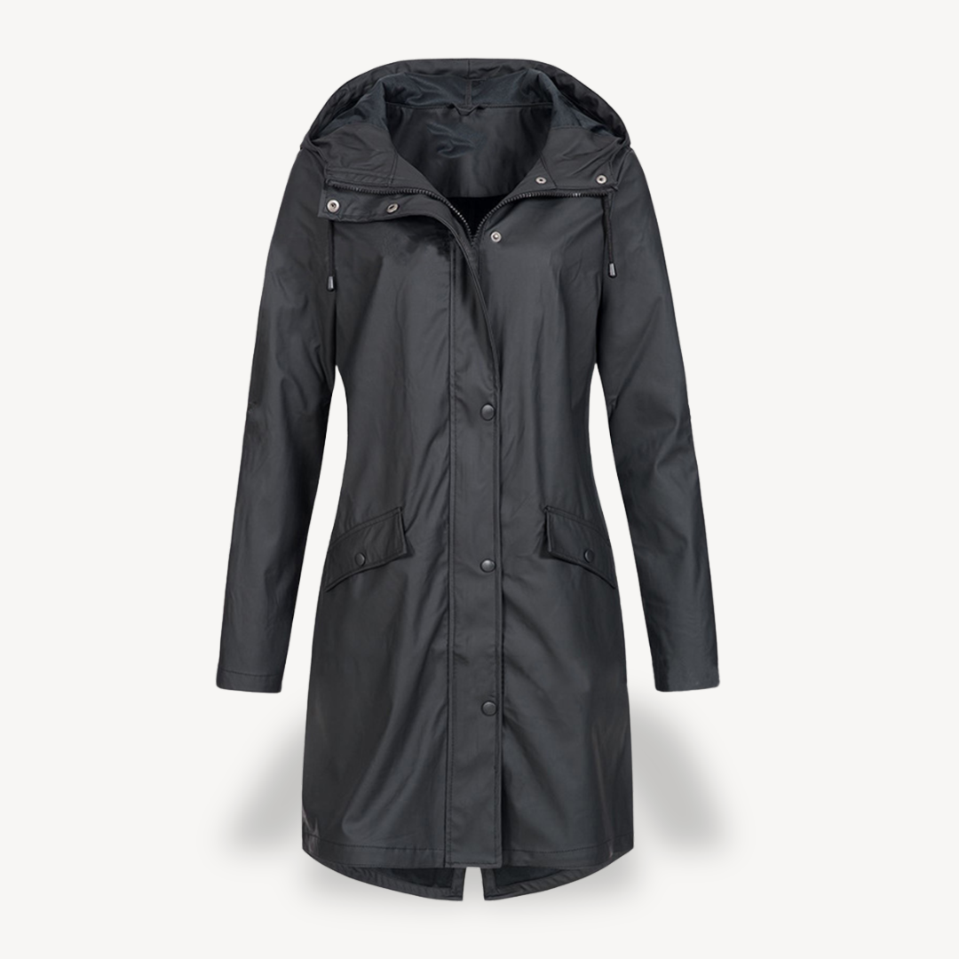 Damen Regenmantel Wasserdicht Elegant - IdealeKleiden