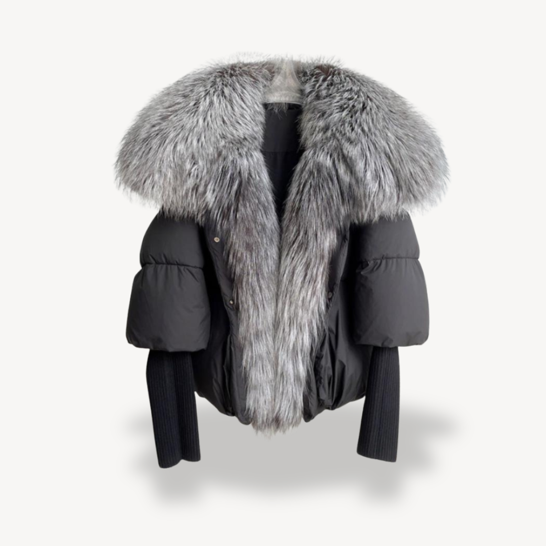 Veste d'hiver élégante en fausse fourrure pour femmes