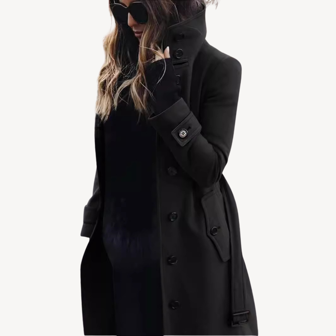 Trench-coat femme mélange de laine tendance