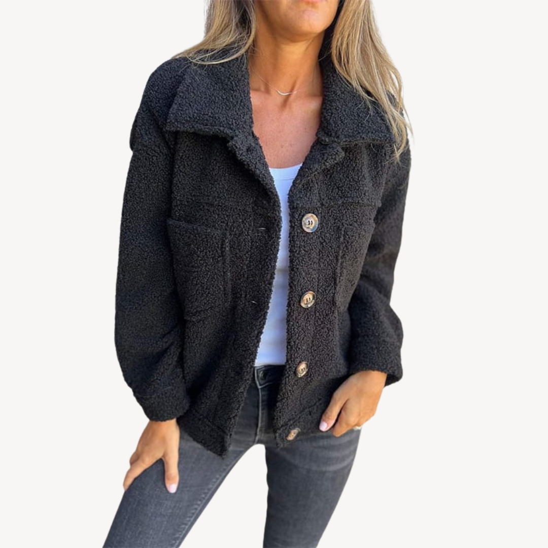 Weiche Damen Teddyjacke Fleece - IdealeKleiden