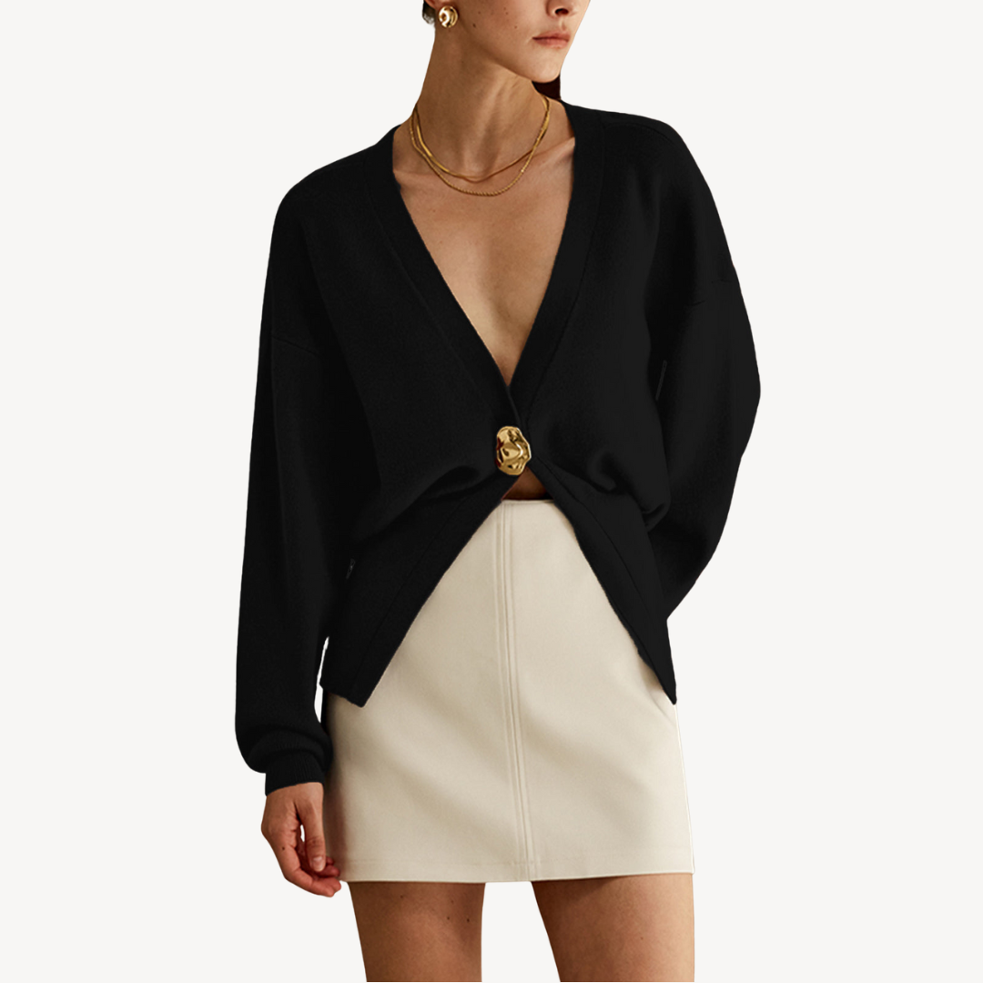 Gilet en tricot pour femme col en V moderne