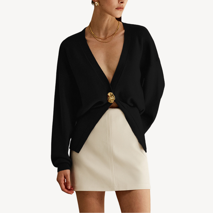 Gilet en tricot pour femme col en V moderne