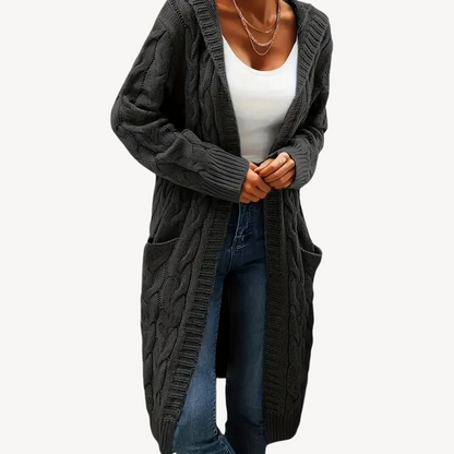 Cardigan à capuche confortable et chaud