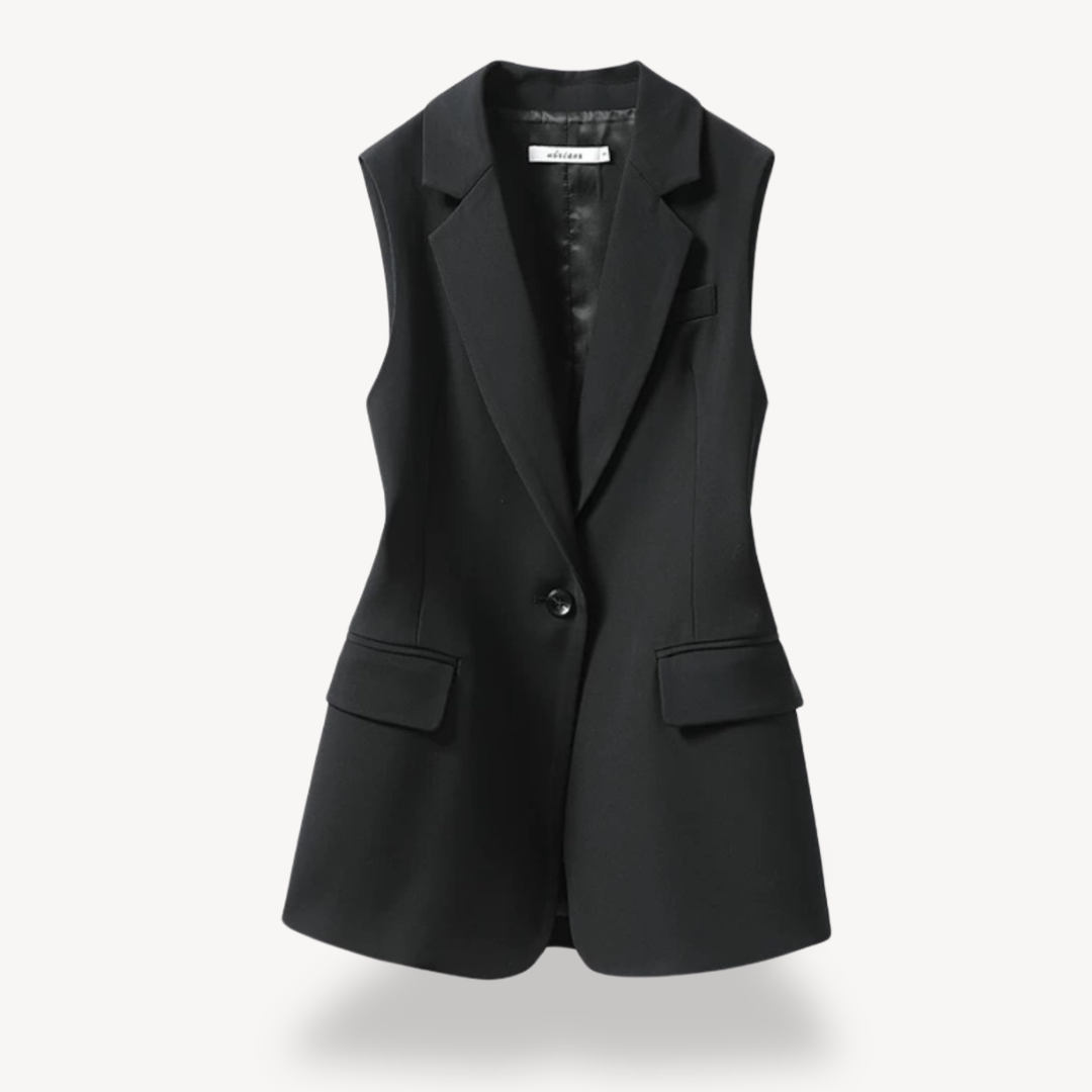 Blazer élégant sans manches pour femme