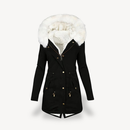 Parka en fausse fourrure pour femme, manteau d'hiver