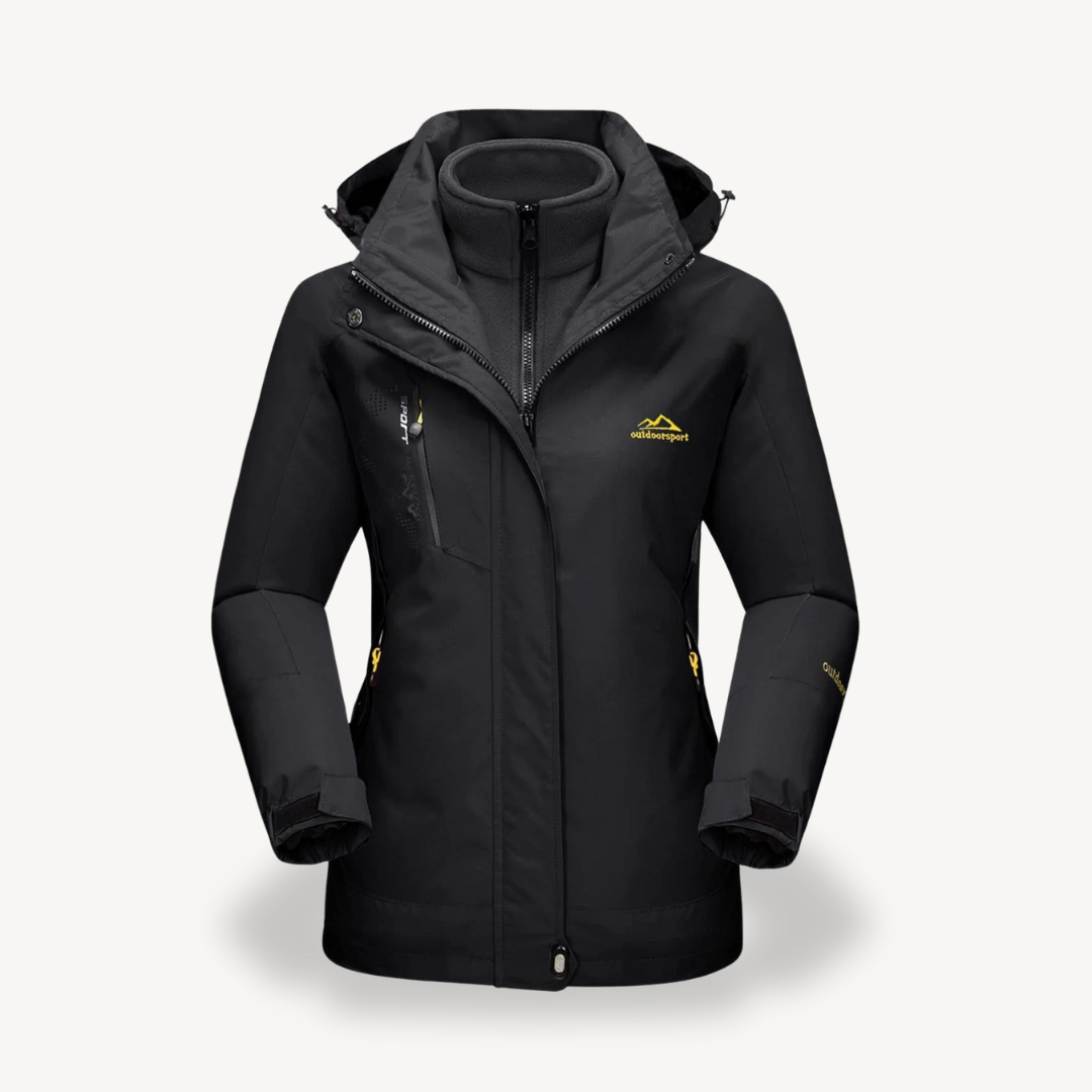Veste de ski 3 en 1 imperméable pour femme