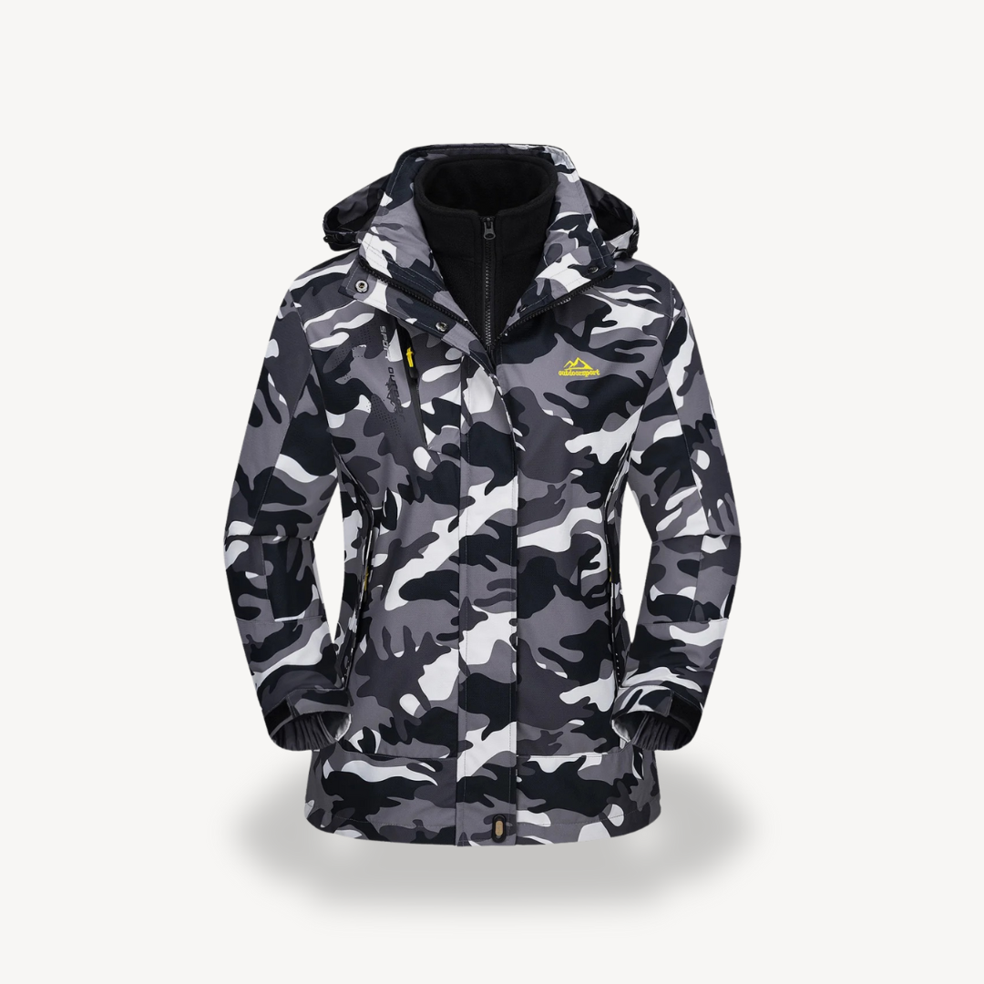 Veste de ski 3 en 1 imperméable pour femme