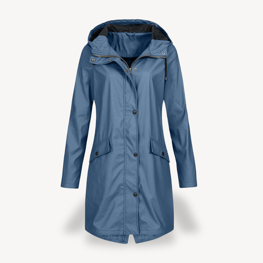 Veste imperméable femme parka à capuche veste de pluie