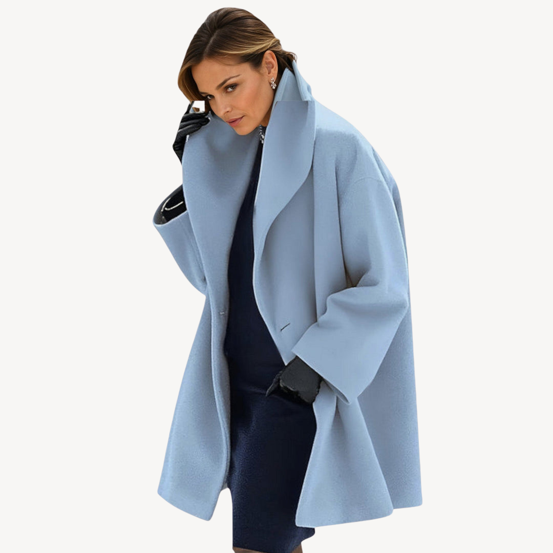 Manteau en laine grande taille élégant pour femme