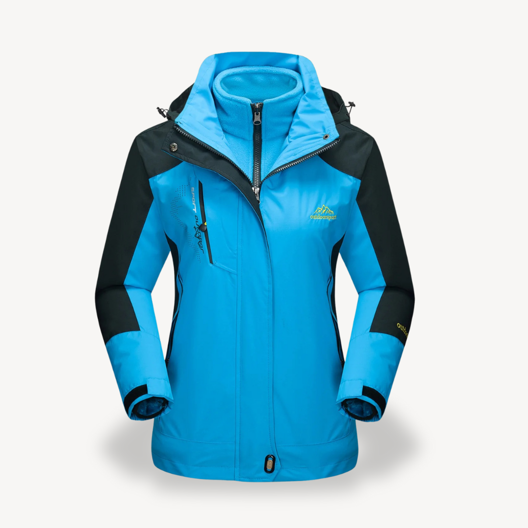 Veste de ski 3 en 1 imperméable pour femme