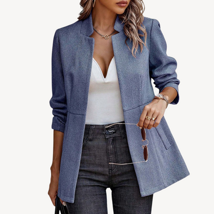 Blazer élégant pour femme à motif chevrons
