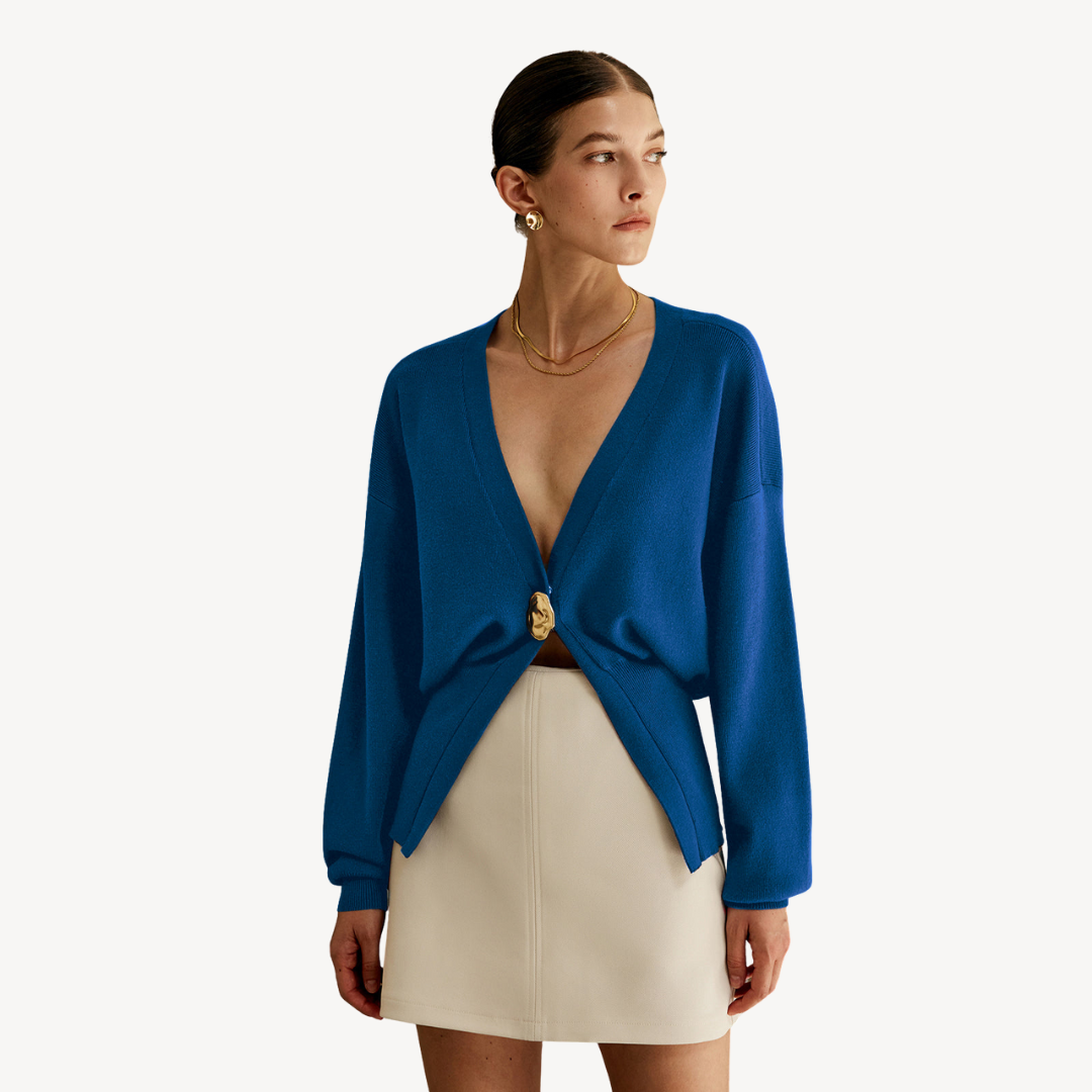 Gilet en tricot pour femme col en V moderne