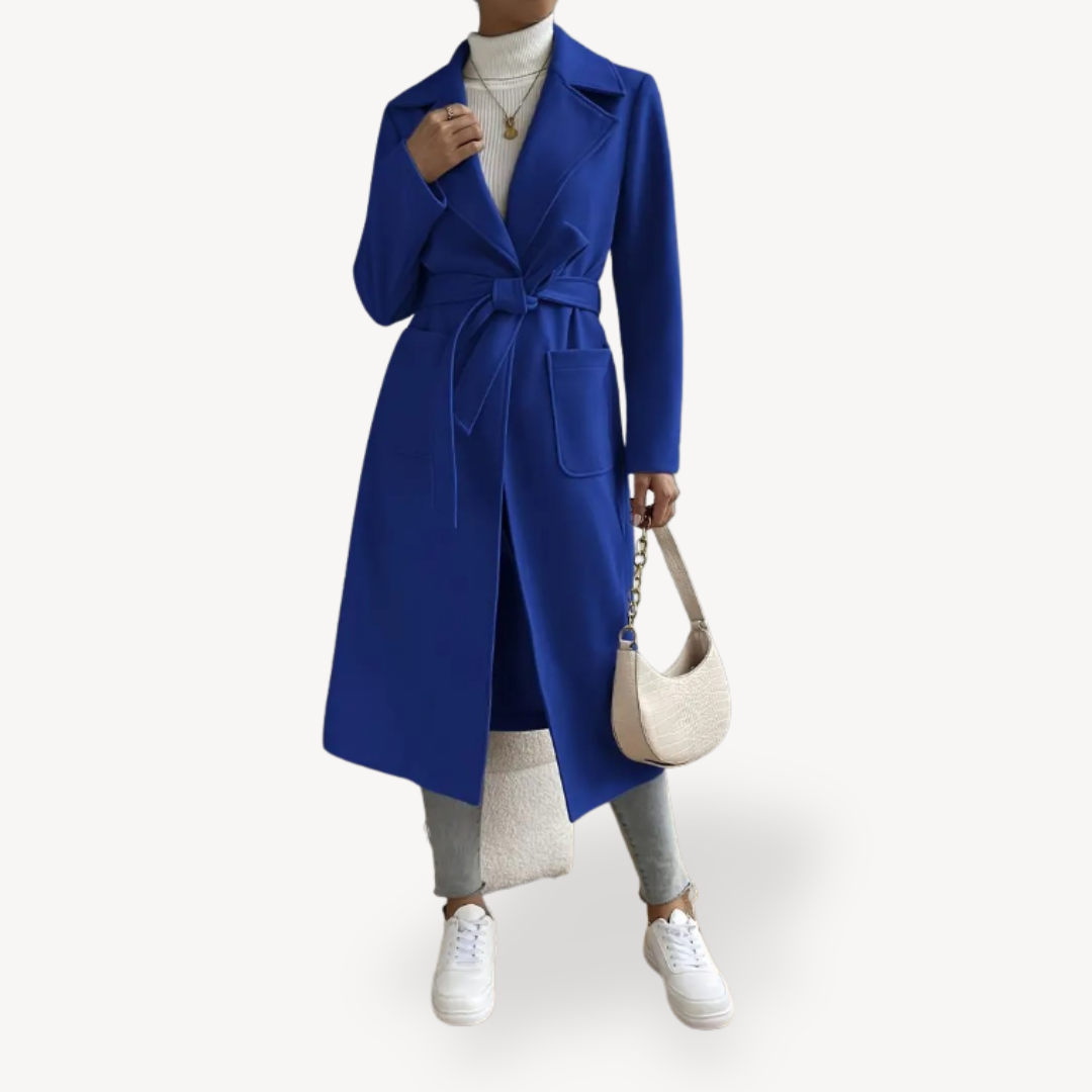 Élégant manteau long pour femmes avec poches