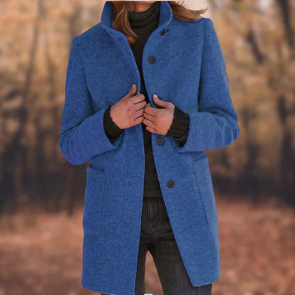 Manteau femme boutons élégant à la mode