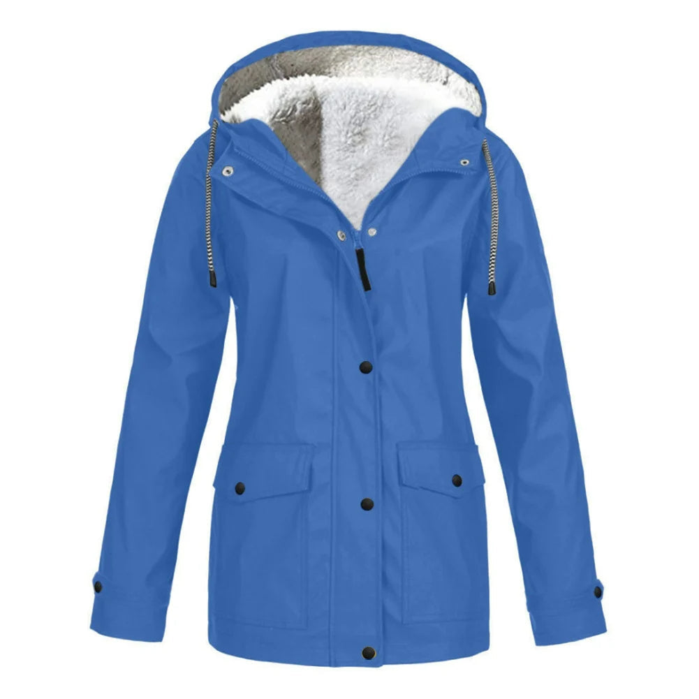 Parka d'hiver en fourrure synthétique doublé chaudement et isolé