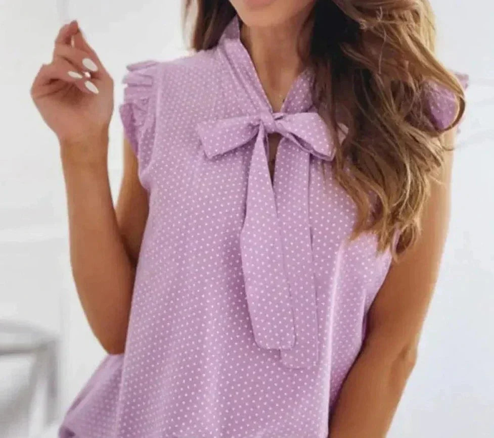 Chemisier femme détails volantés chic de bureau