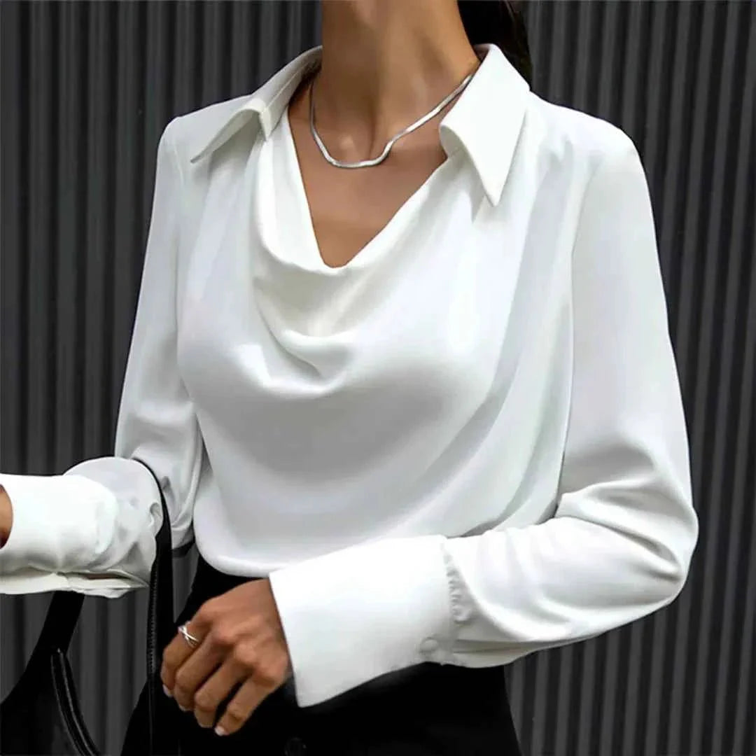Chemisier col rond élégant pour femme
