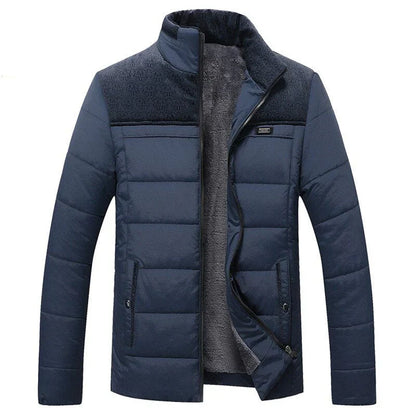 Parka en duvet pour homme chaud, isolant, col montant