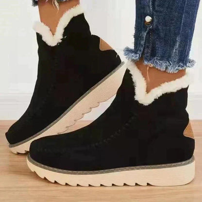 Bottes d'hiver élégantes pour femmes doublées chaudement