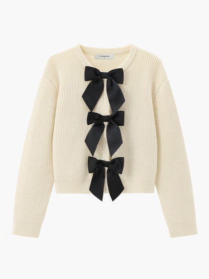 Pull élégant pour femme avec nœud