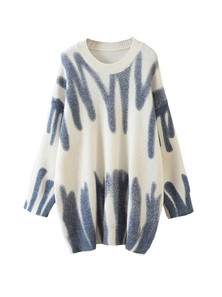 Pull en maille rayé pour femme