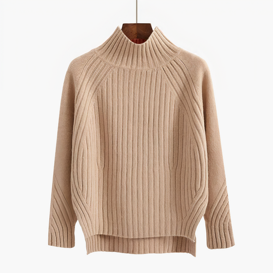 Pull en tricot doux à col rond pour femme