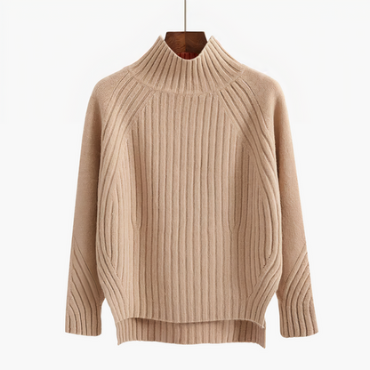 Pull en tricot doux à col rond pour femme