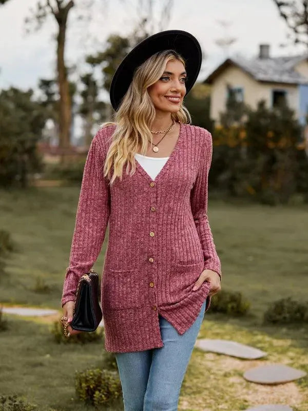 Weiche Damen Strickjacke Mode Pullover - IdealeKleiden