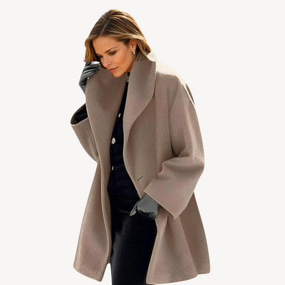 Manteau en laine grande taille élégant pour femme