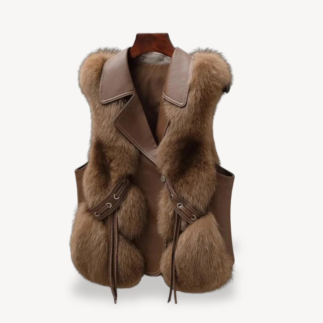 Gilet femme doublé en fausse fourrure