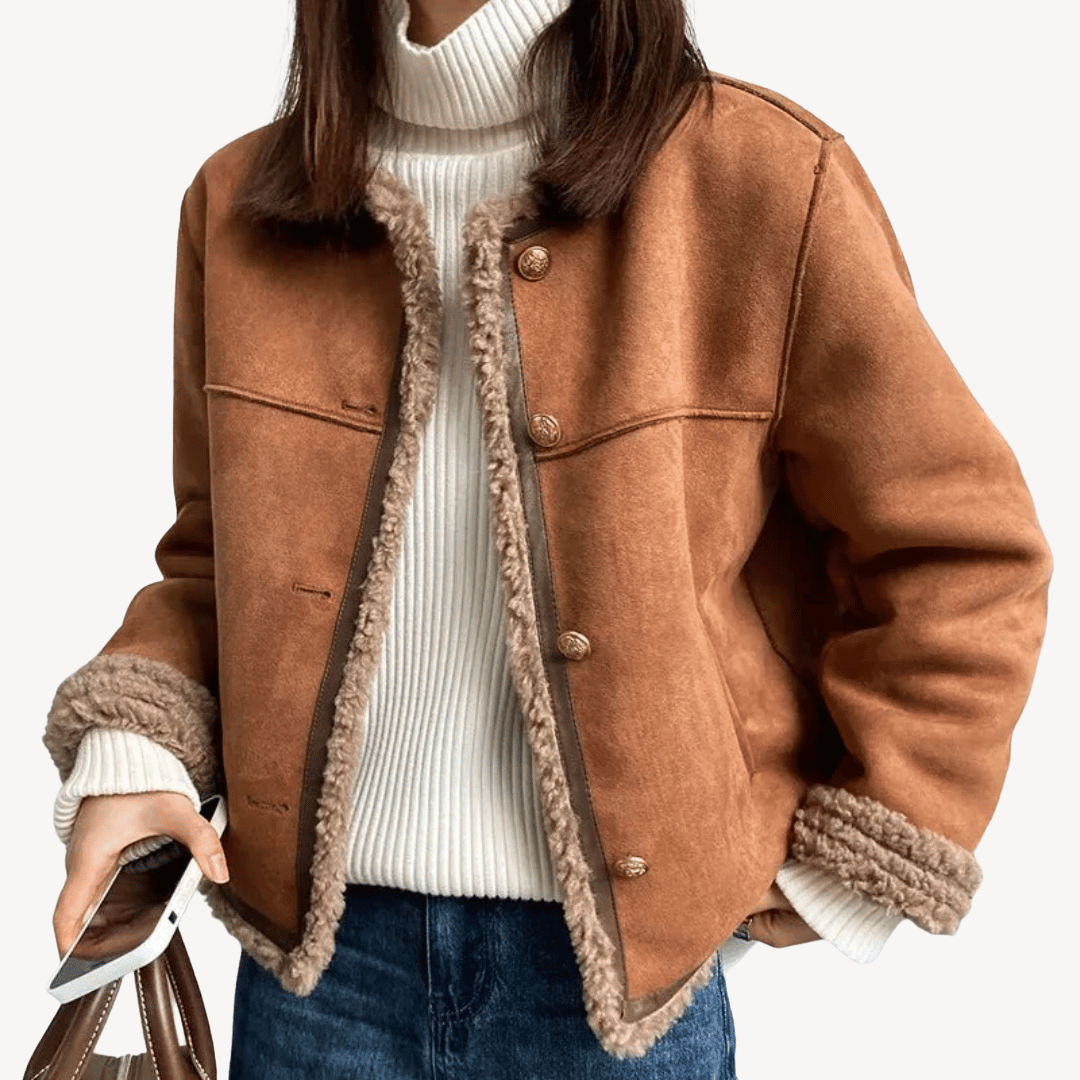 Veste d'hiver femme doublée polaire fausse fourrure