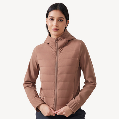 Manteau d'hiver matelassé à capuche pour femme