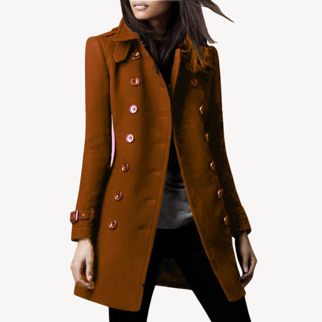 Manteau en laine élégant court pour femme