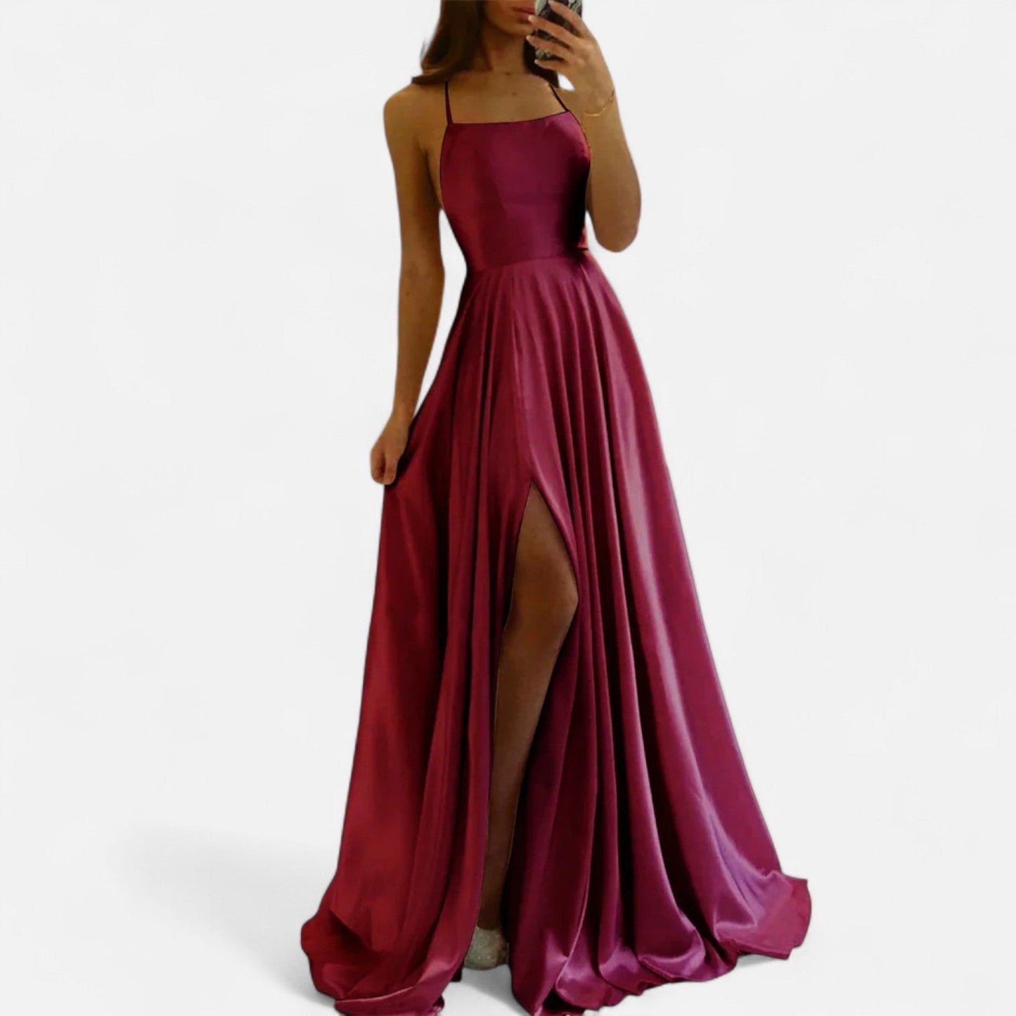 Robe d'été sans manches femme Élégante longue habillée