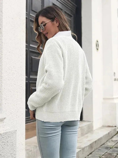 Bequeme Strickjacke Pullover Damenschal - IdealeKleiden